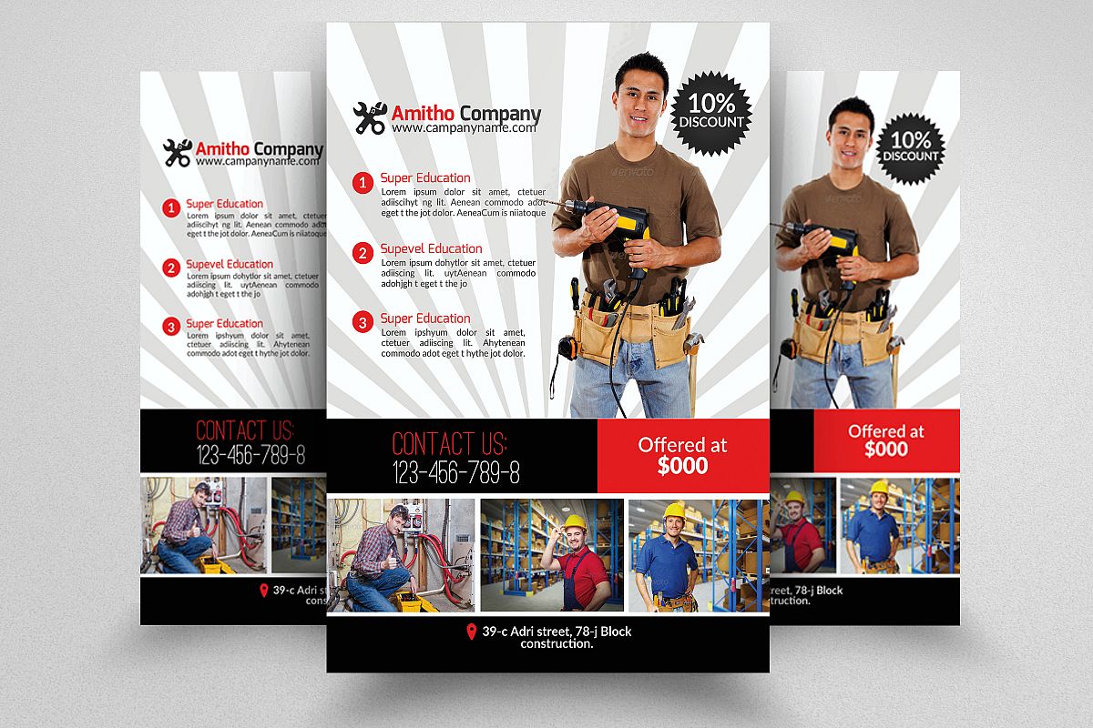 Handyman & Plumber Flyer example image 1