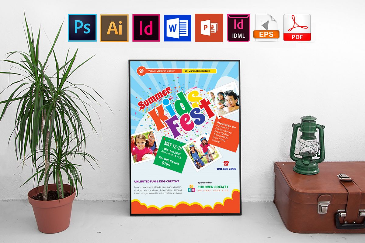 Poster | Kids Summer Camp Vol-01 example image 1