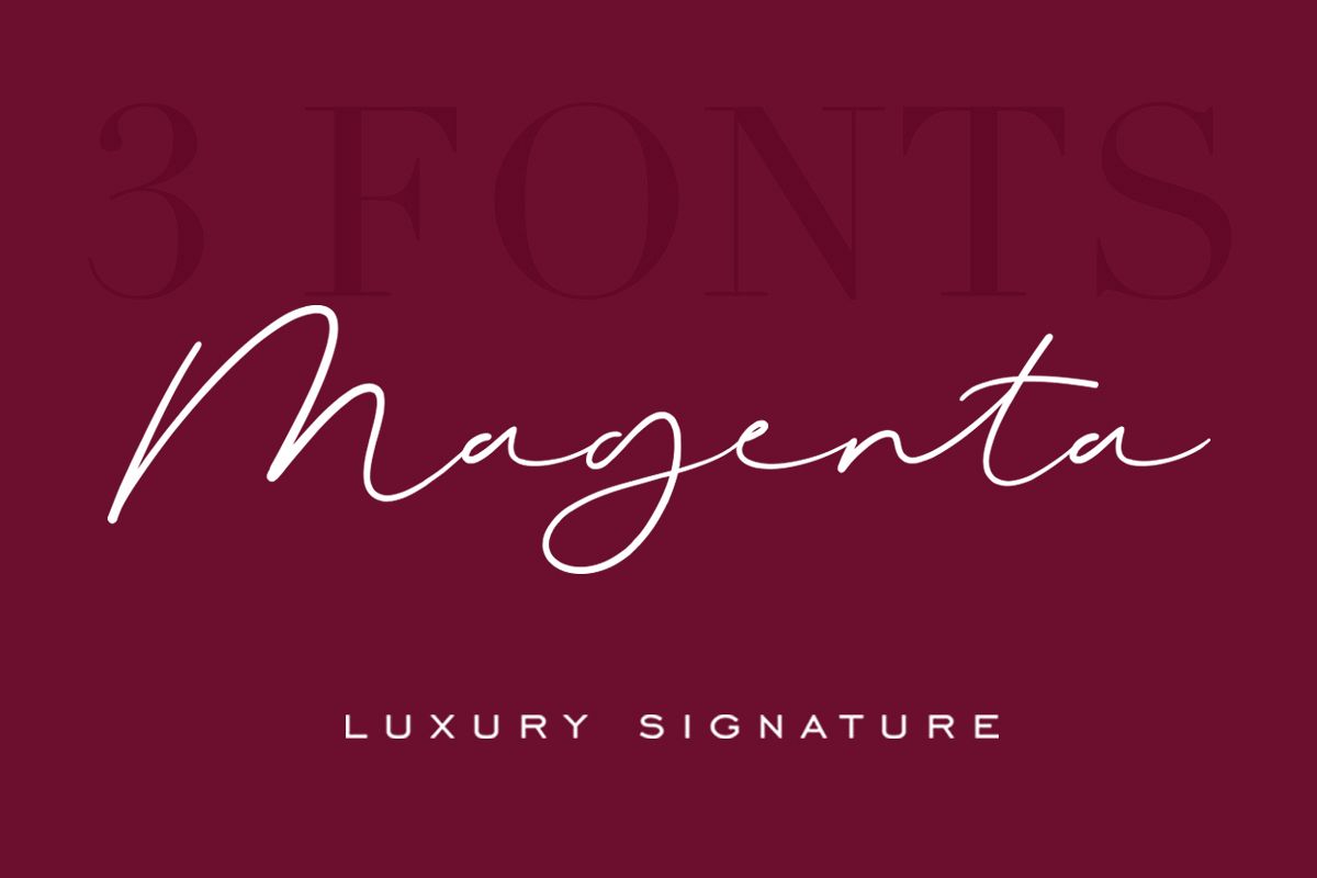 Magenta - 3 Luxury Signature Font example image 1