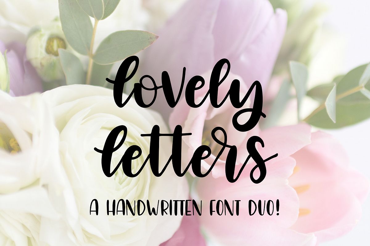 Lovely Letters Handwritten Font Duo, Script Font example image 1