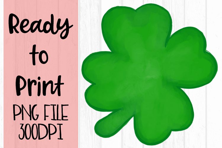 Watercolor Shamrock Ready to Print example image 1