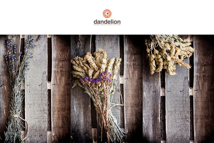 Dried flowers on wood example image 1