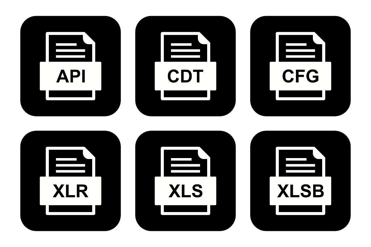 Set Of File Formats Icons example image 1