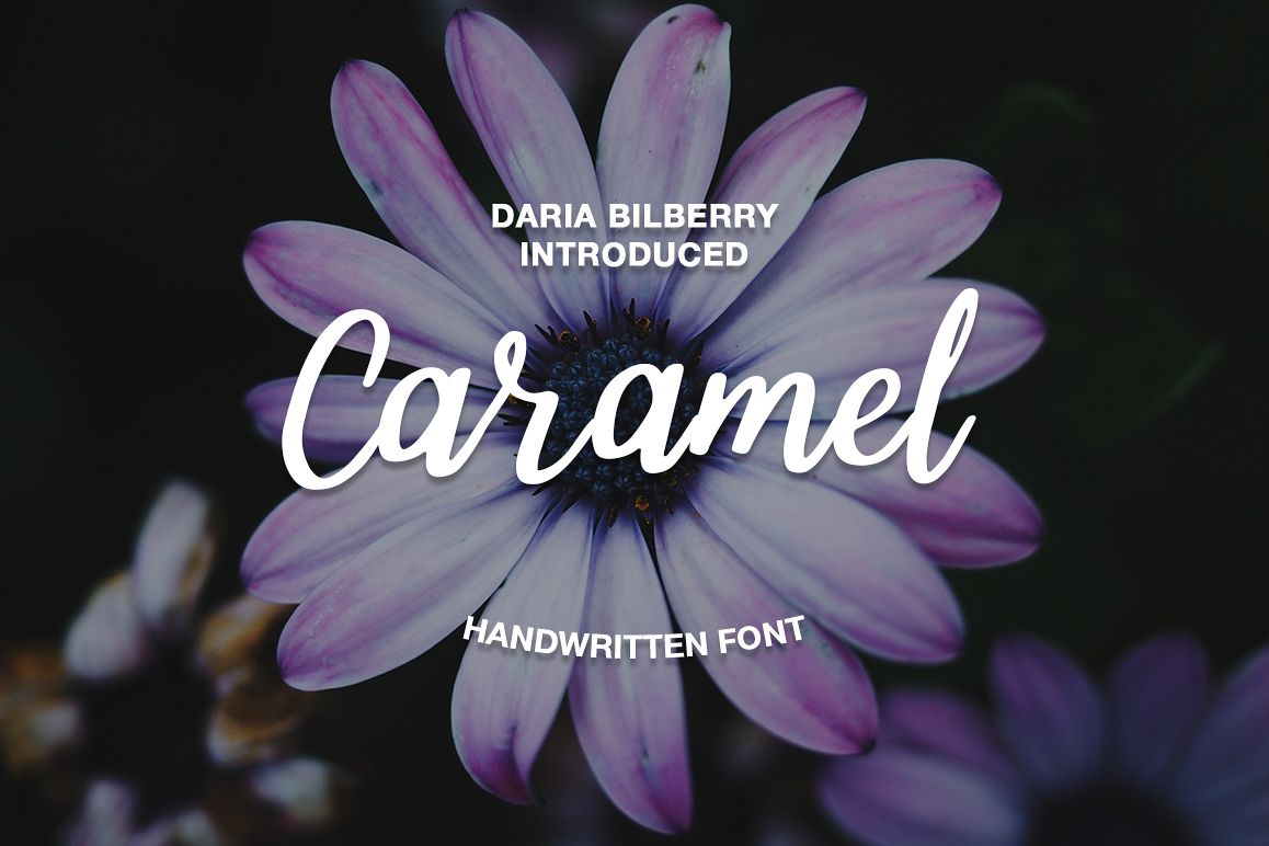Caramel handwritten font example image 1