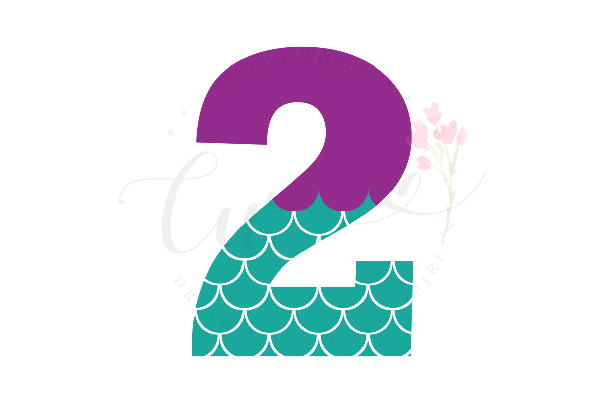 My 2nd Birthday Mermaid SVG | Mermaid Birthday Girl svg example image 1