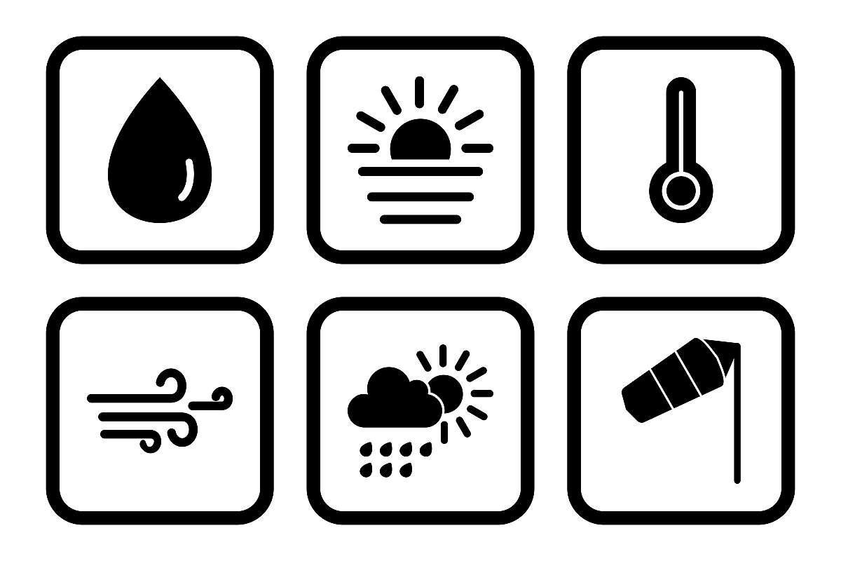 Set Of Weather And Season Icons example image 1