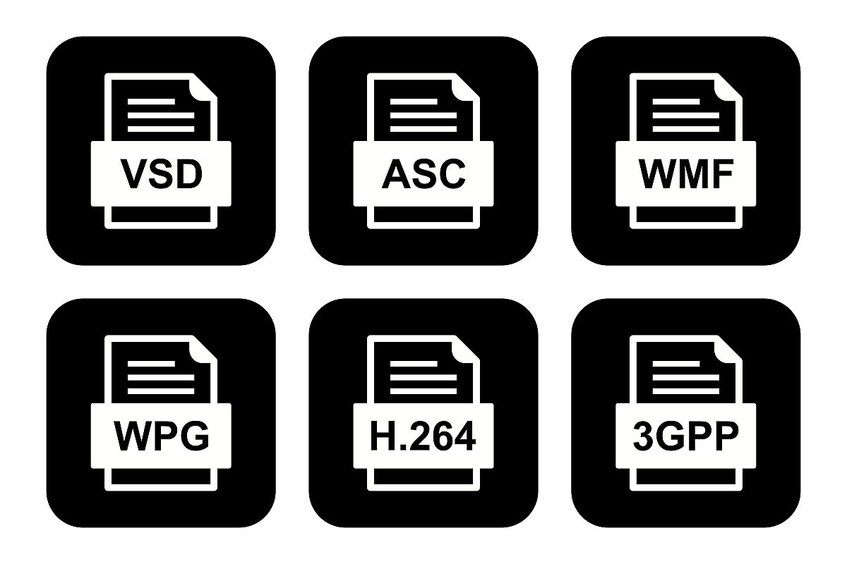 Set Of File Formats Icons example image 1