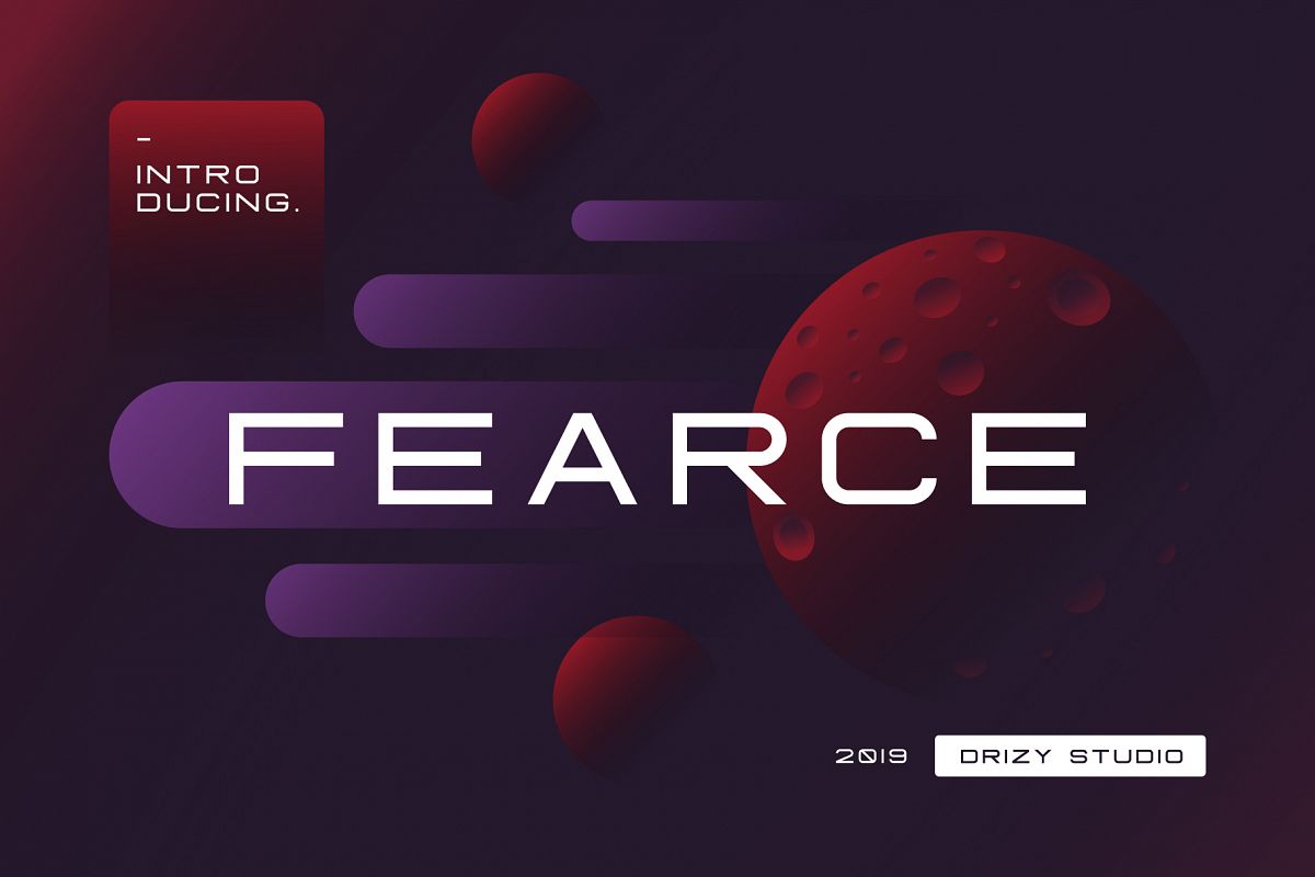 Fearce Typeface & Space Flyer example image 1