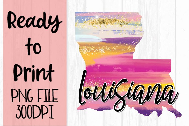 Louisiana Painted States Ready to Print example image 1
