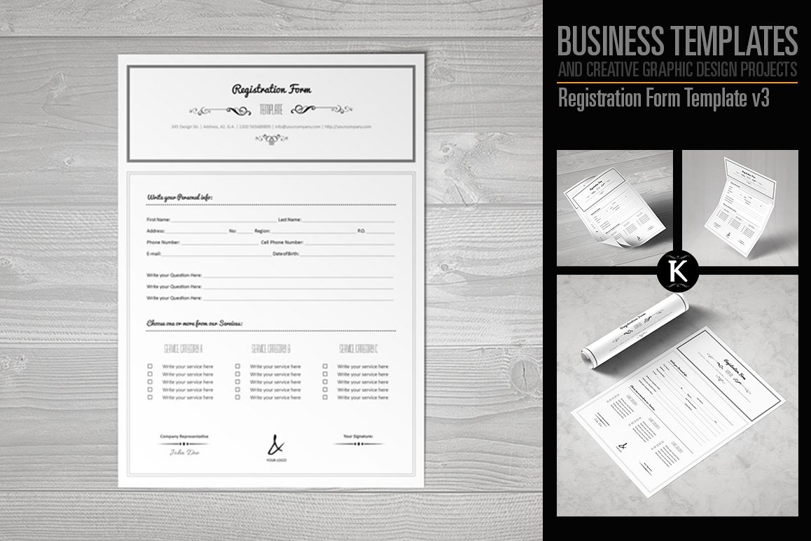 Registration Form Template v3 example image 1