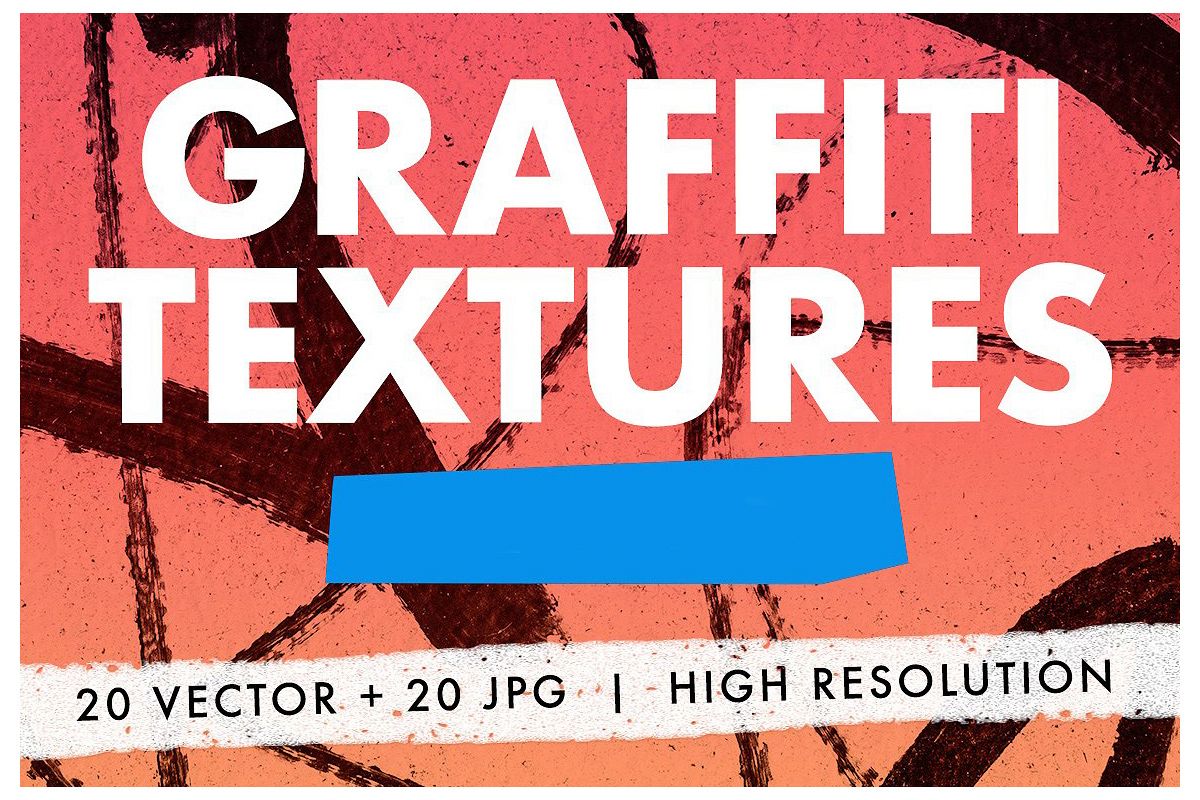 20 Graffiti Textures - Vector & JPG example image 1