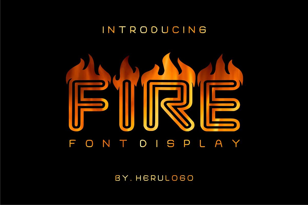 Fire Display Font example image 1