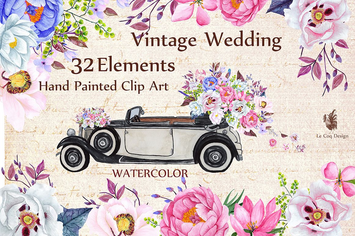 ROMANTIC WEDDING CLIPART example image 1