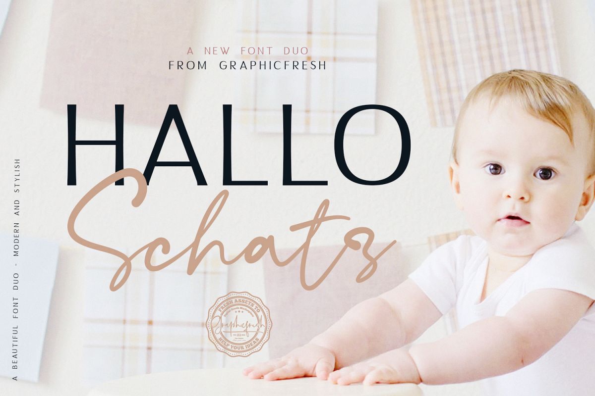 Hallo Schatz Font Duo example image 1