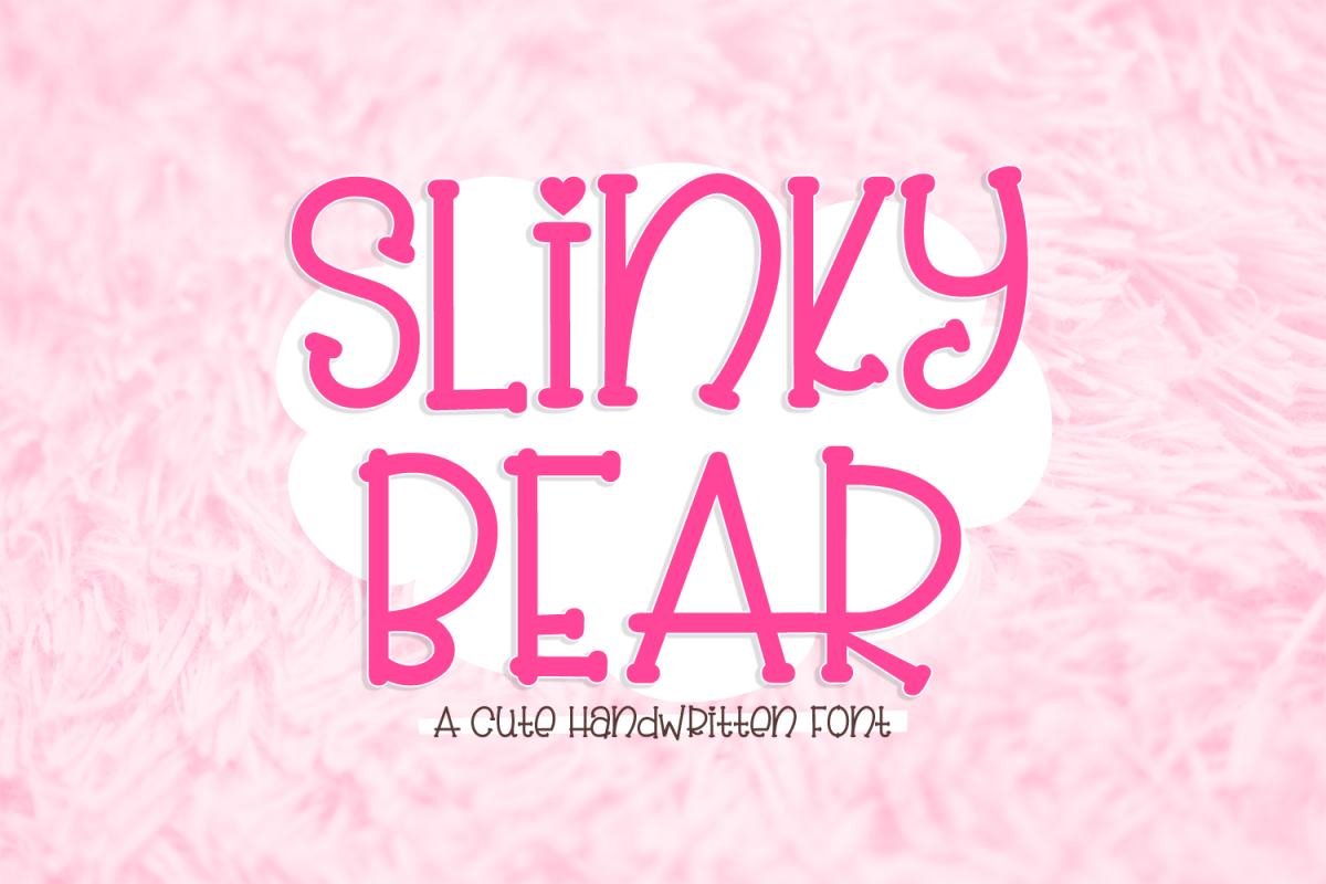Slinky Bear - a cute handwritten font example image 1