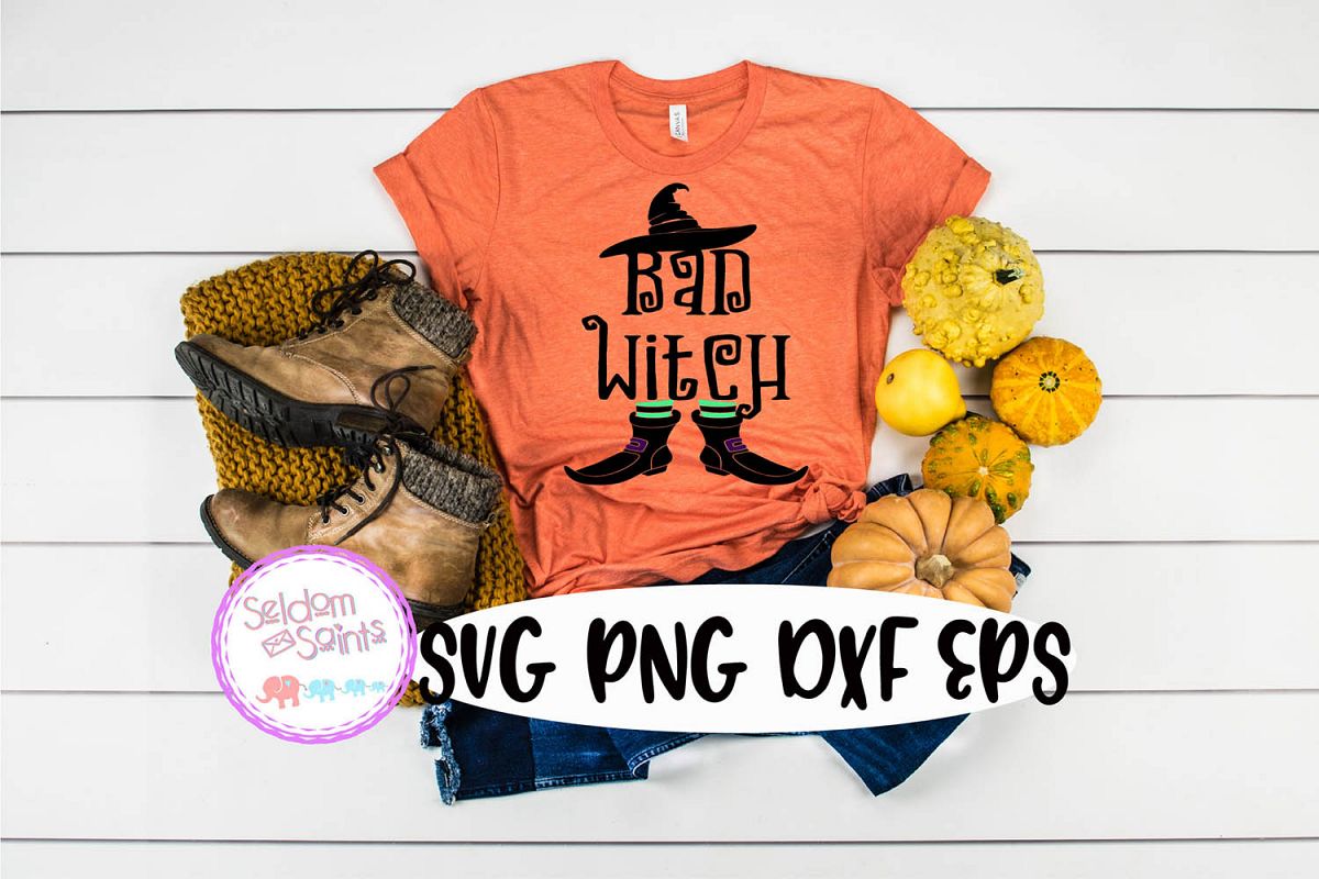 Bad Witch SVG PNG DXF EPS Cricut Cut File example image 1