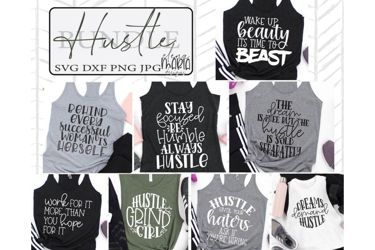 Hustle SVG Bundle, 10 SVG Designs