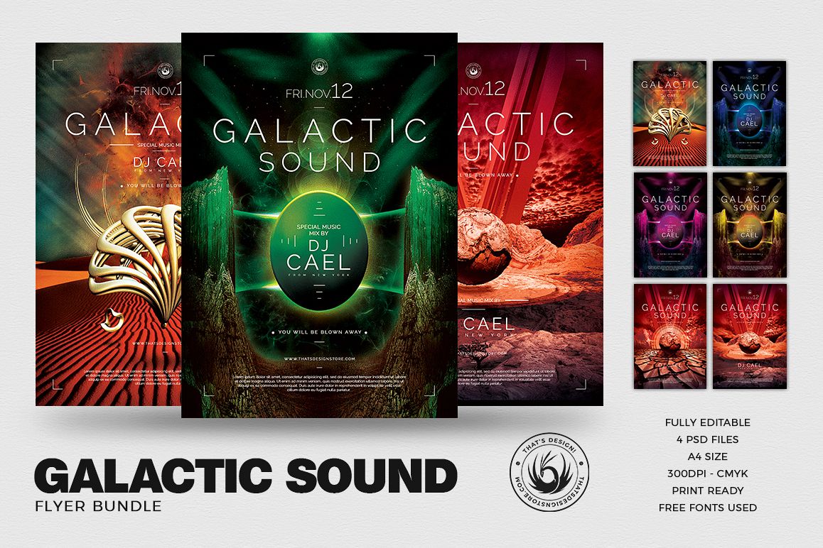 Galactic Sound Flyer Bundle example image 1