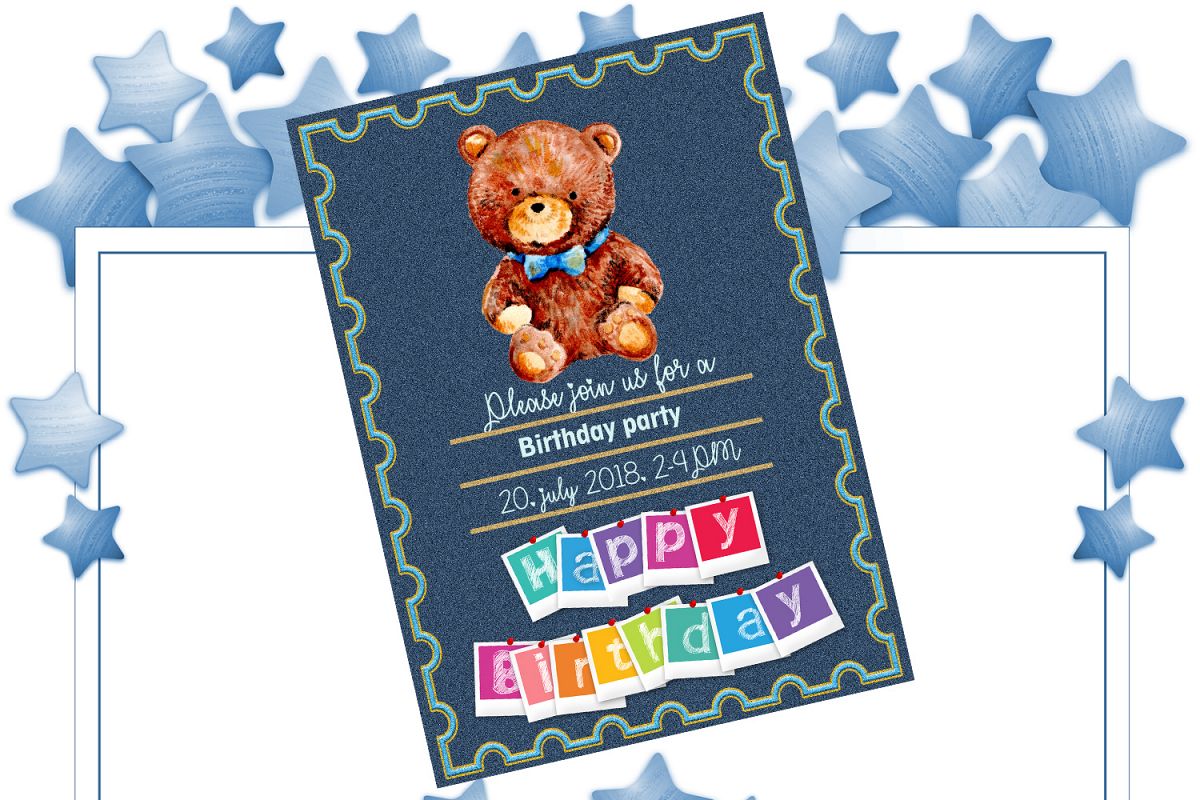 Birthday Card, Invitation Card, Happy Birthday, SALE