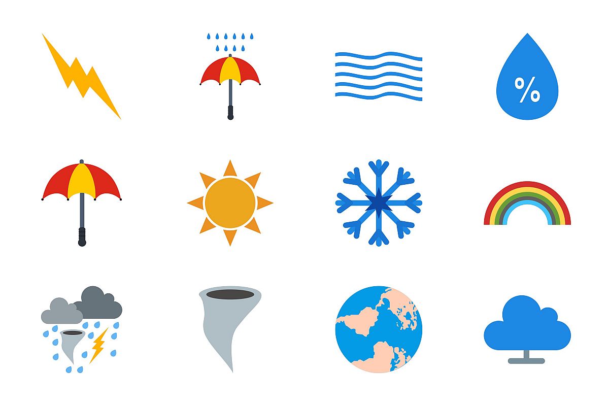 Set Of Weather And Season Icons example image 1