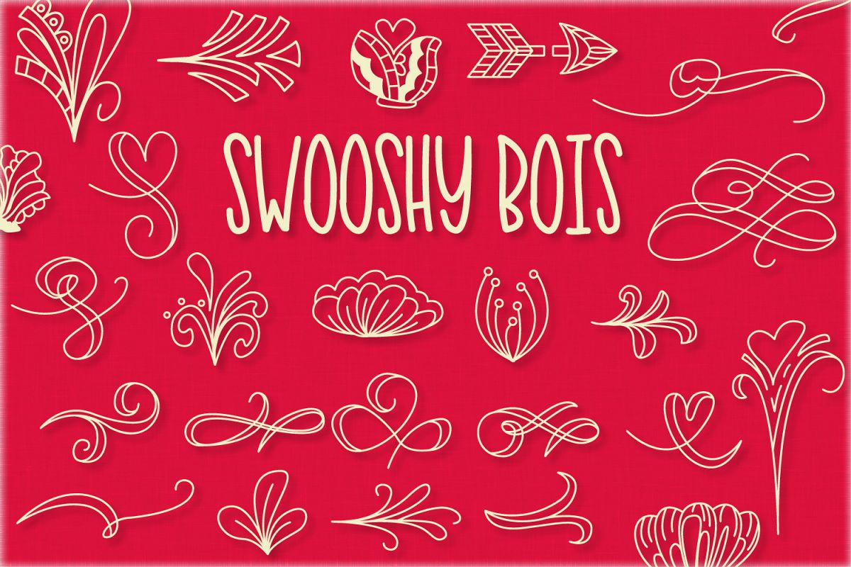 Swooshy Bois - Doodle Font example image 1