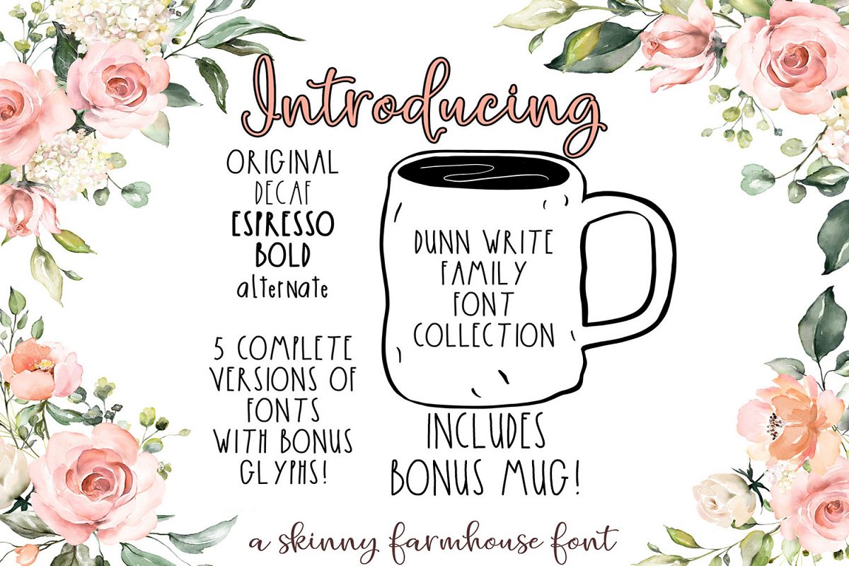 The Dunn Write Farmhouse Skinny Font Collection example image 1