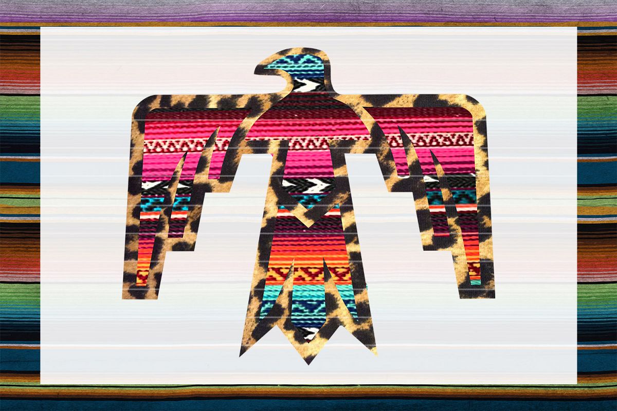 Serape & Leopard Thunderbird Sublimation Digital Download example image 1