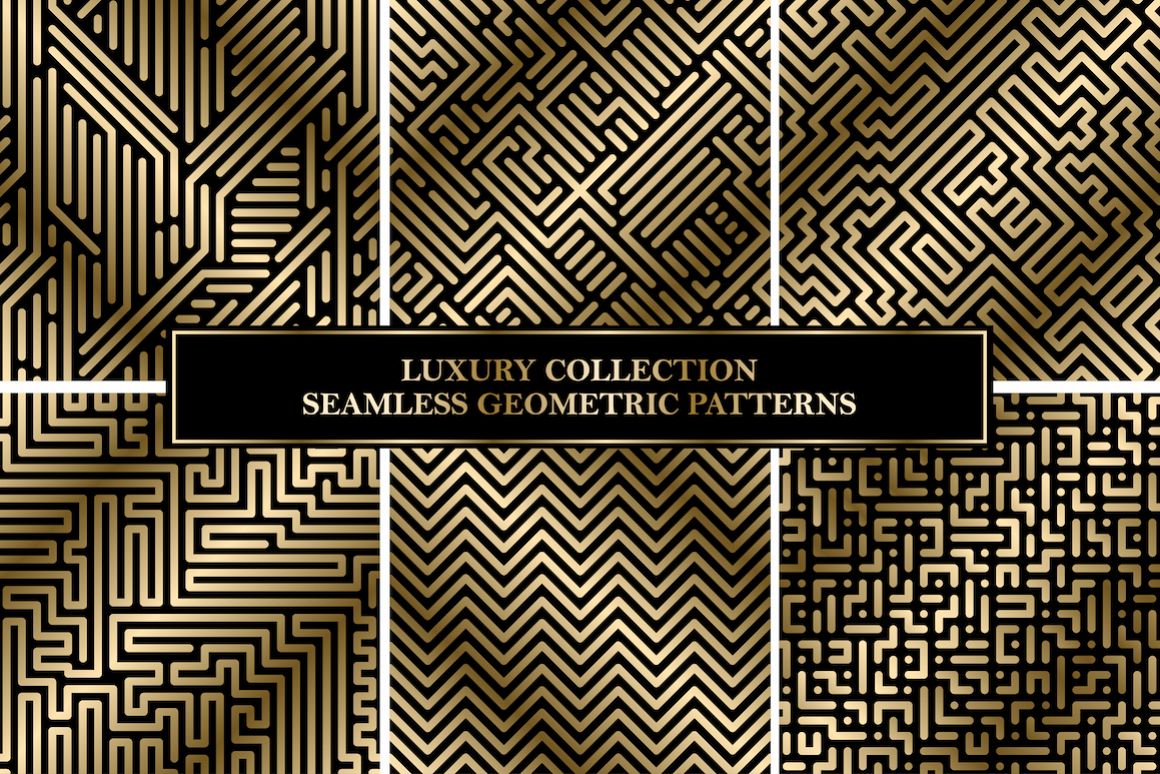 Luxury seamless striped patterns example image 1