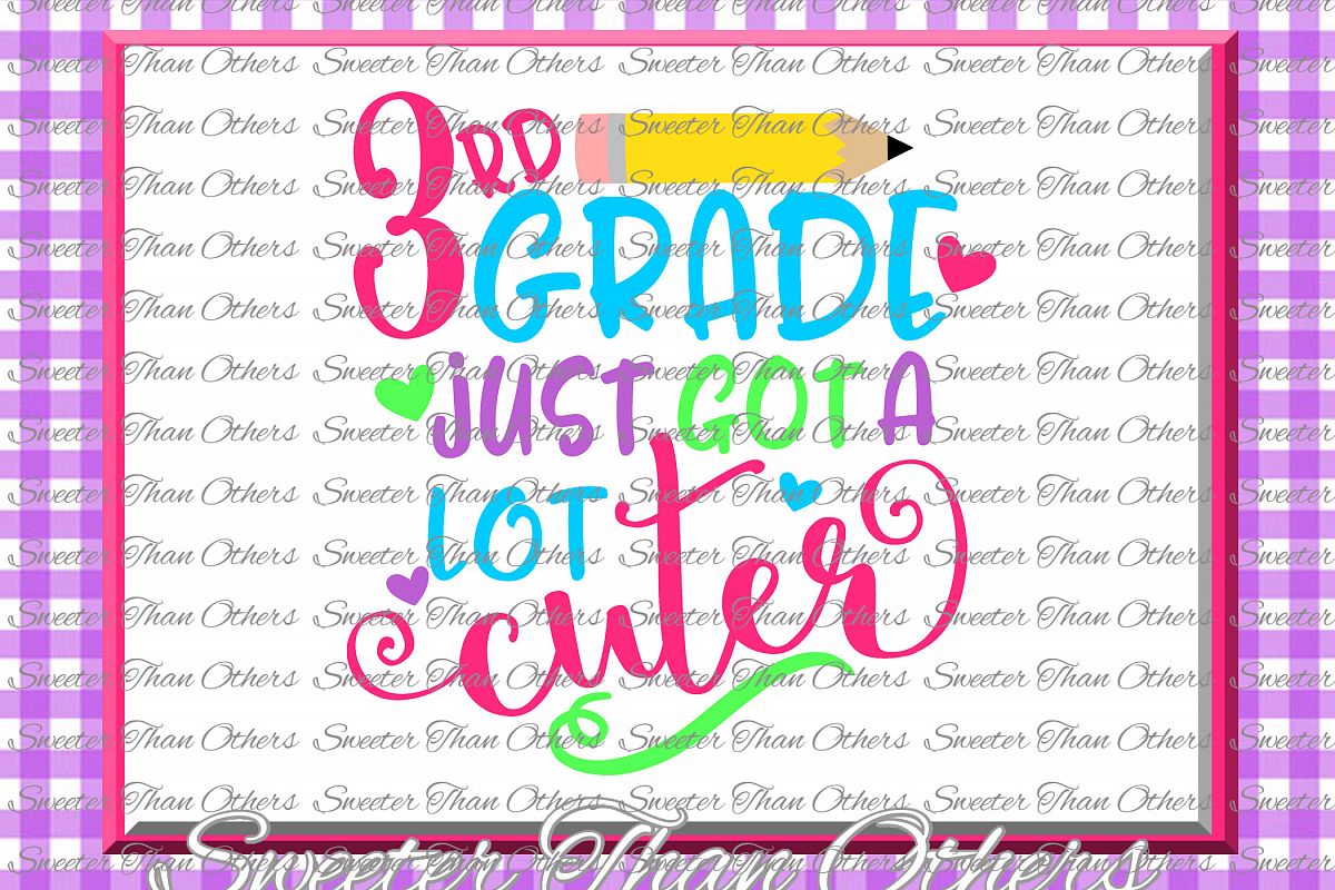 Third Grade Cuter SVG 3rd Grade cut file example image 1