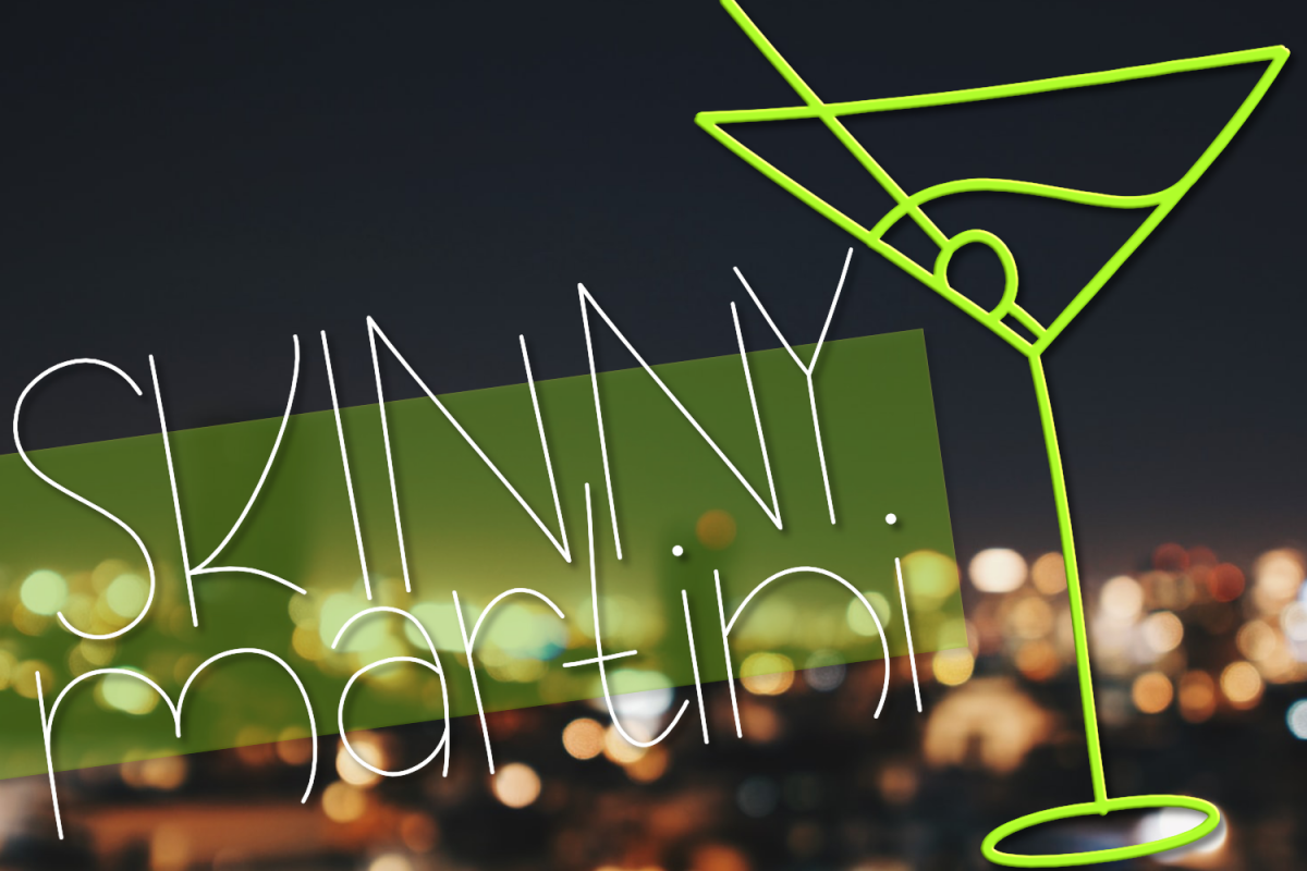 Skinny Martini | A Thin Font with Drink Doodles example image 1