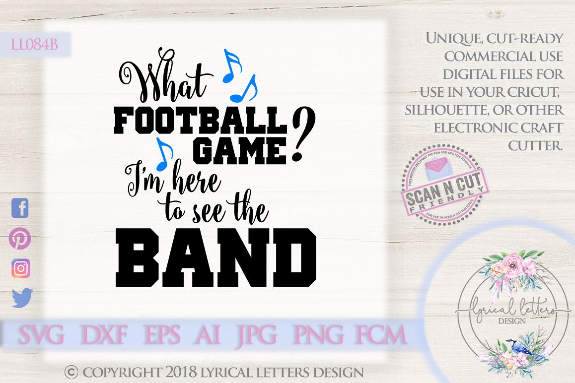 I'm Here to See the Band SVG DXF Cut File LL084B example image 1