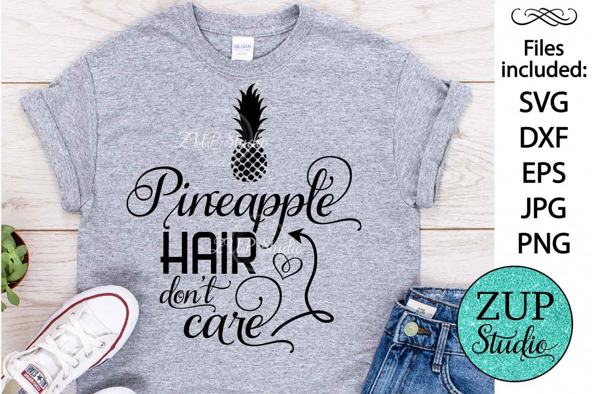 Pineapple hair Digital Cutting files file 156 example image 1