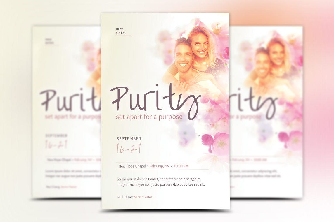 Purity Church Flyer Template example image 1