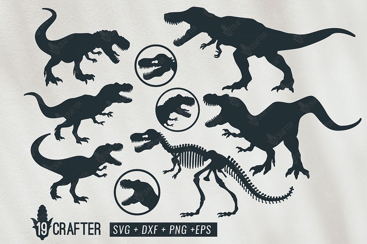 Download t-rex tyrannosaurus rex dinosaur svg bundle