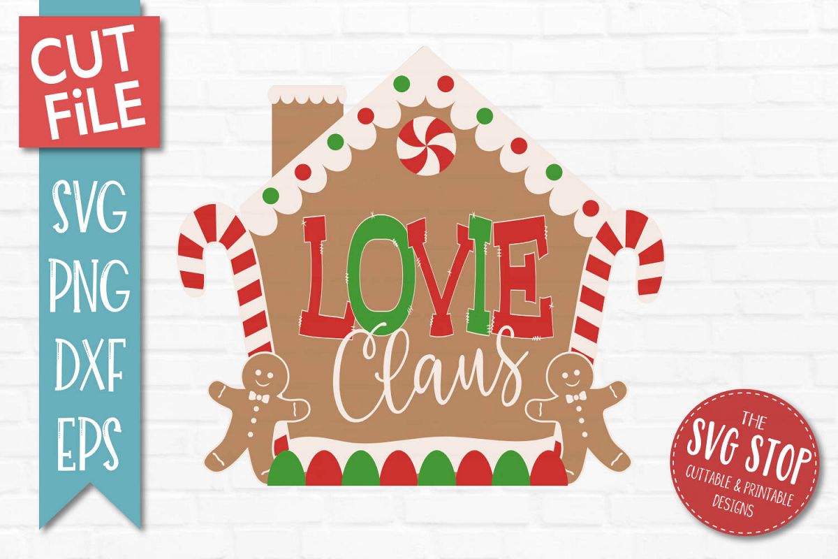 Lovie Claus Gingerbread Christmas SVG, PNG, DXF, EPS example image 1