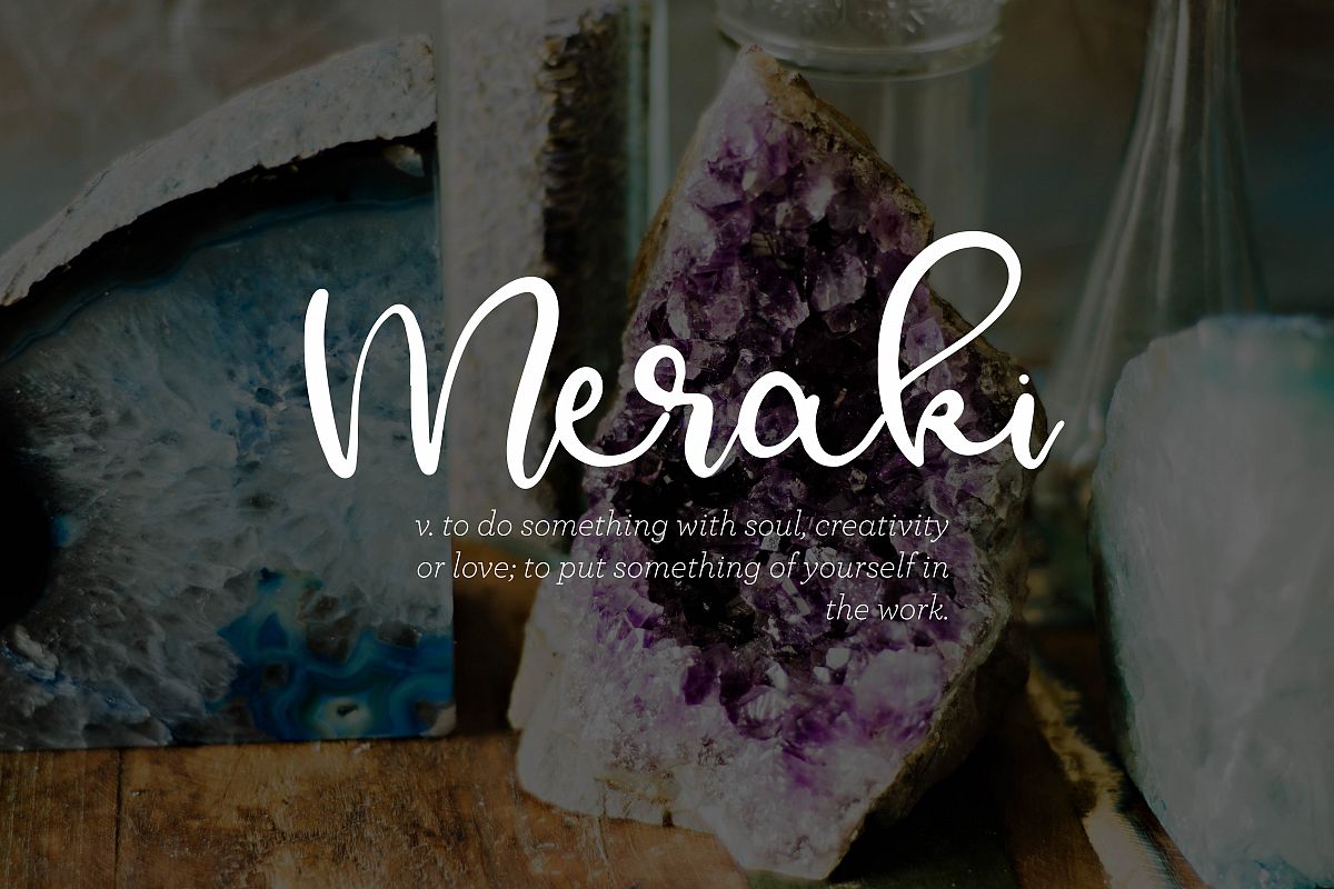 Meraki - A Flowing Script example image 1