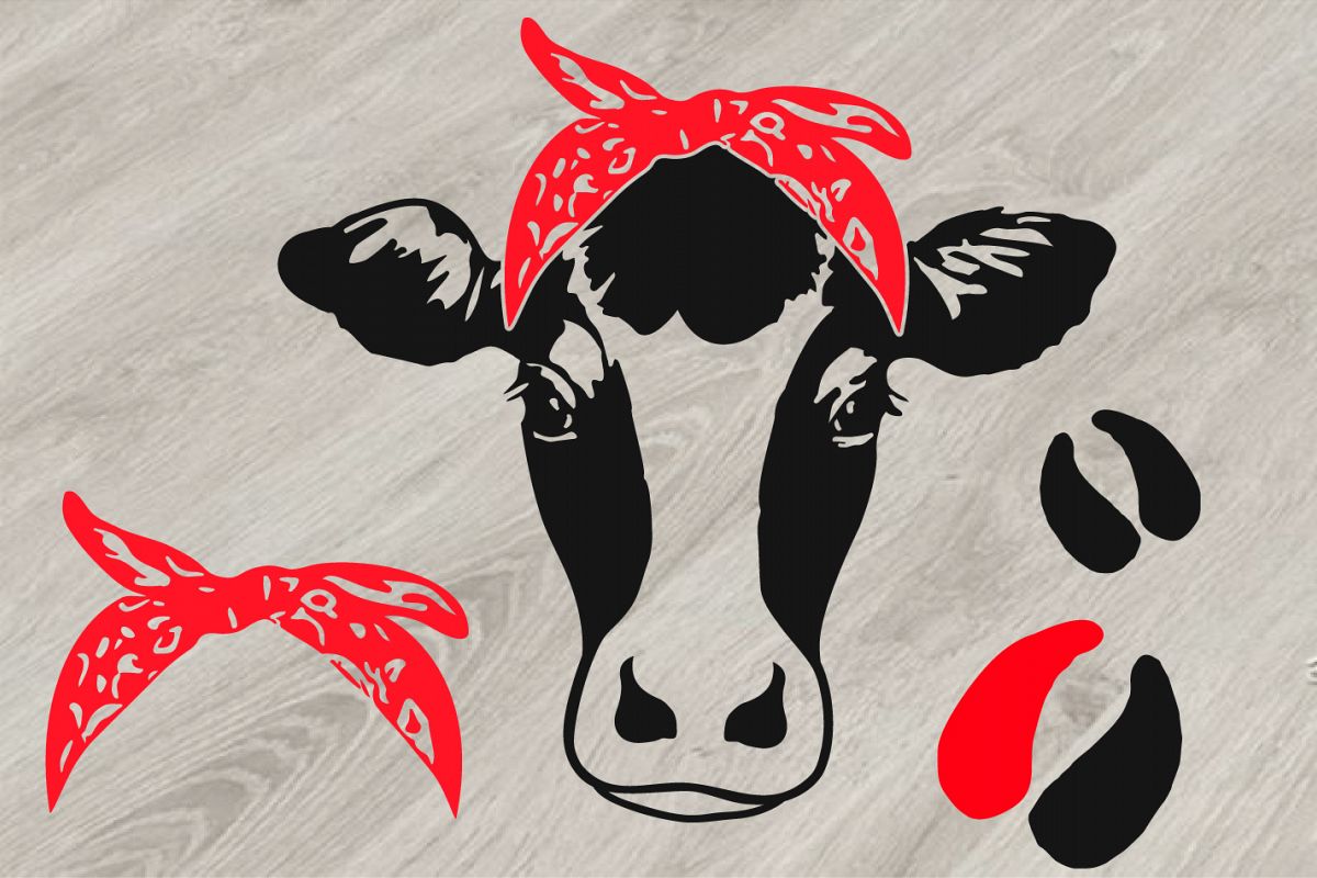 Download Cow Head whit Bandana SVG,cowboy SVG, western Farm Milk ...