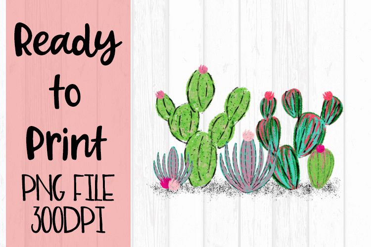 Watercolor Cactus Ready to Print example image 1