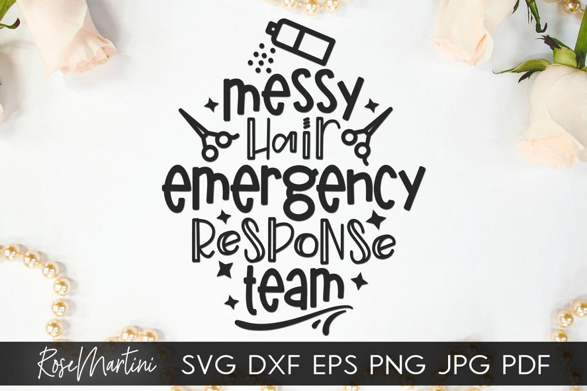 Messy Hair Emergency Response Team Hairdresser Hair Stylist example image 1