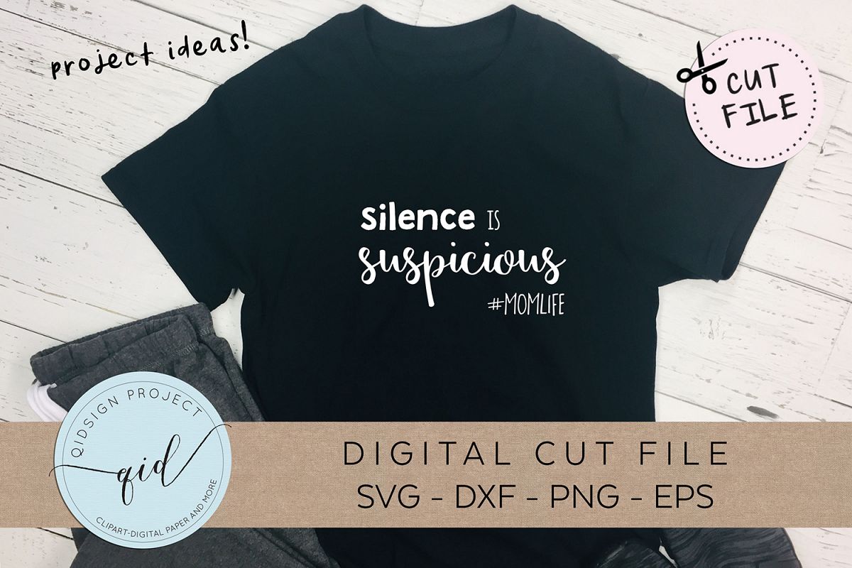 Silence is Suspicious SVG DXF PNG EPS example image 1