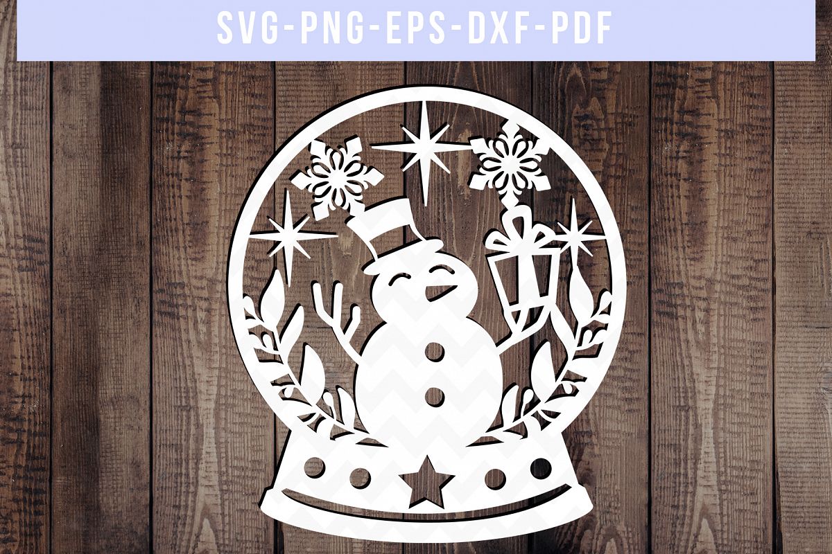 Download Winter SVG Cut File, Snowflake Papercut, Snowman Laser Cut ...