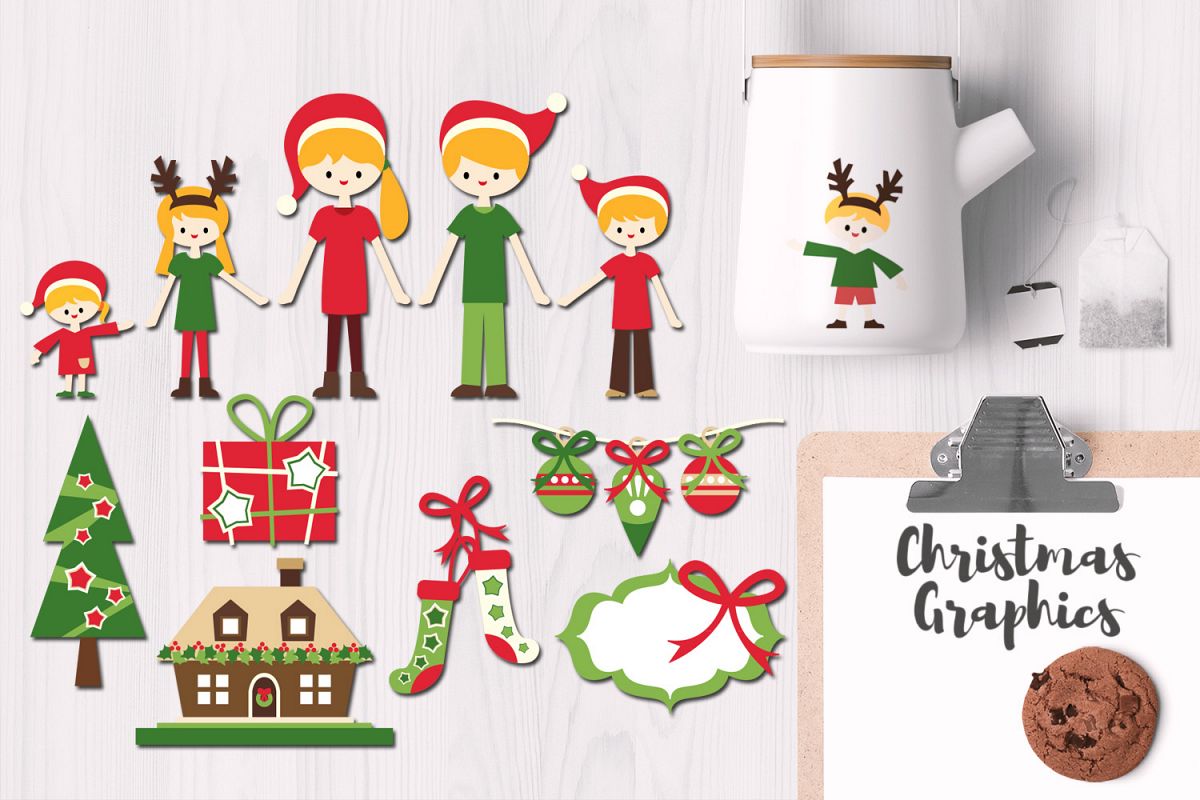 Christmas Family Illustrations example image 1