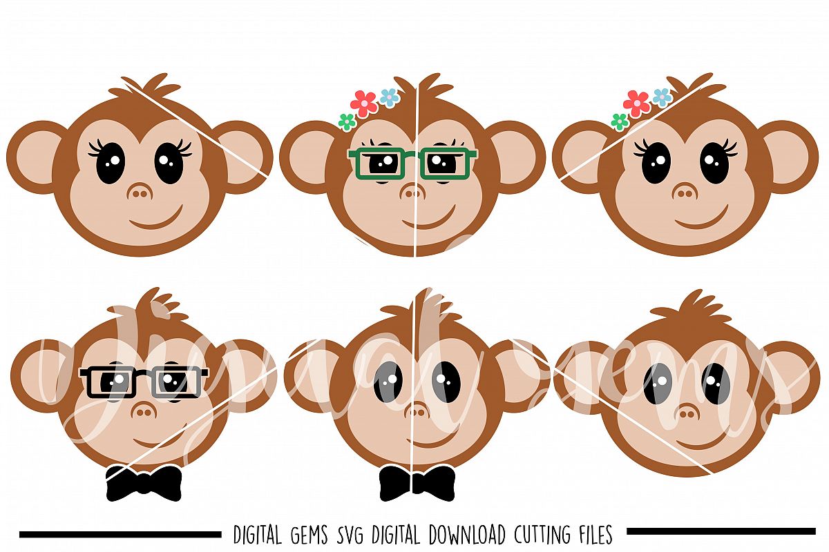 Monkey SVG / PNG / EPS / DXF Files example image 1