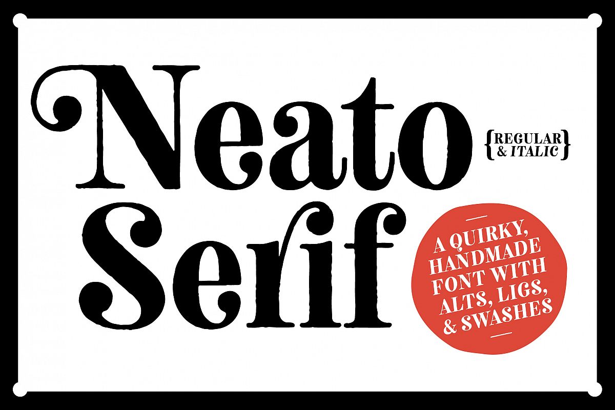 Neato Serif Font Family example image 1