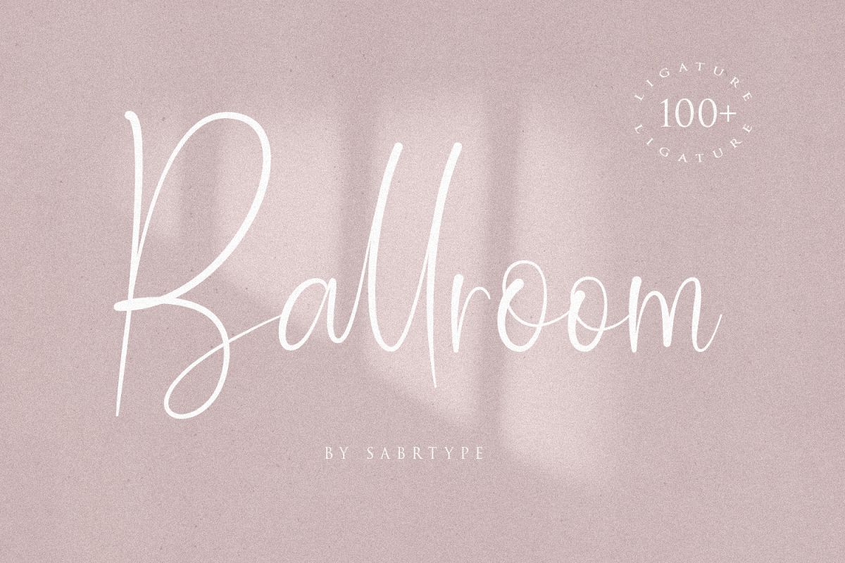 Ballroom Font With 100 Ligatur example image 1