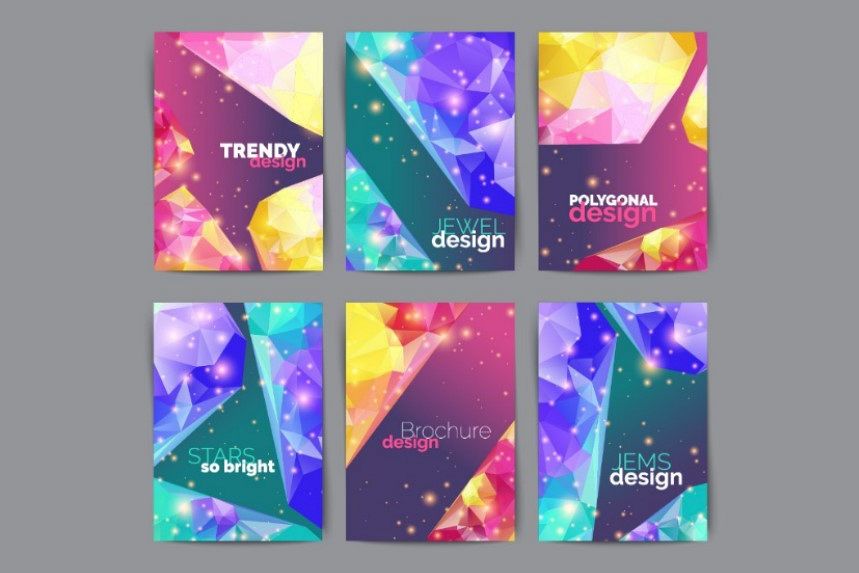 Abstract fashion posters, business flyers set. Vector illustration example image 1