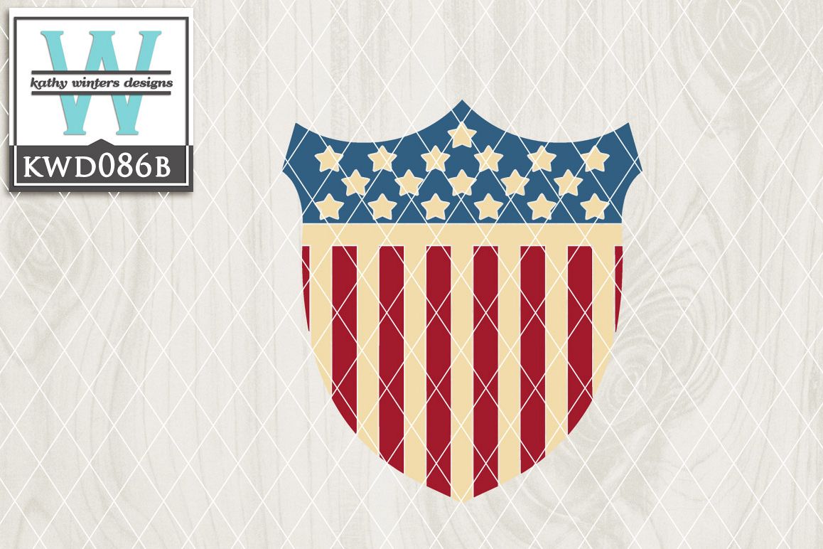 Patriotic Cutting File KWD086B example image 1