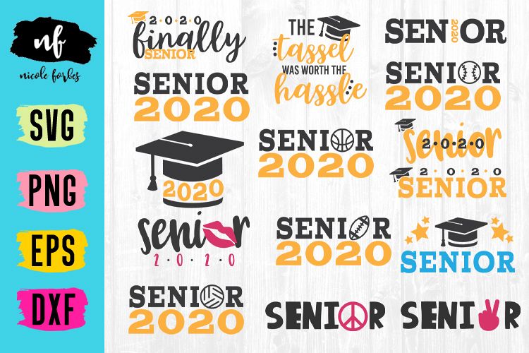Senior 2020 Graduation SVG Bundle example image 1