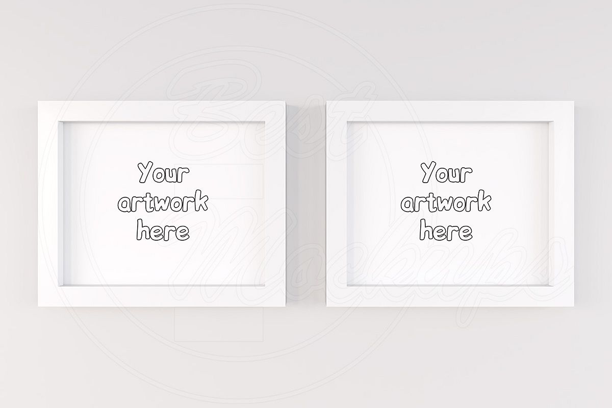Set of 2 mock frames display artwork example image 1