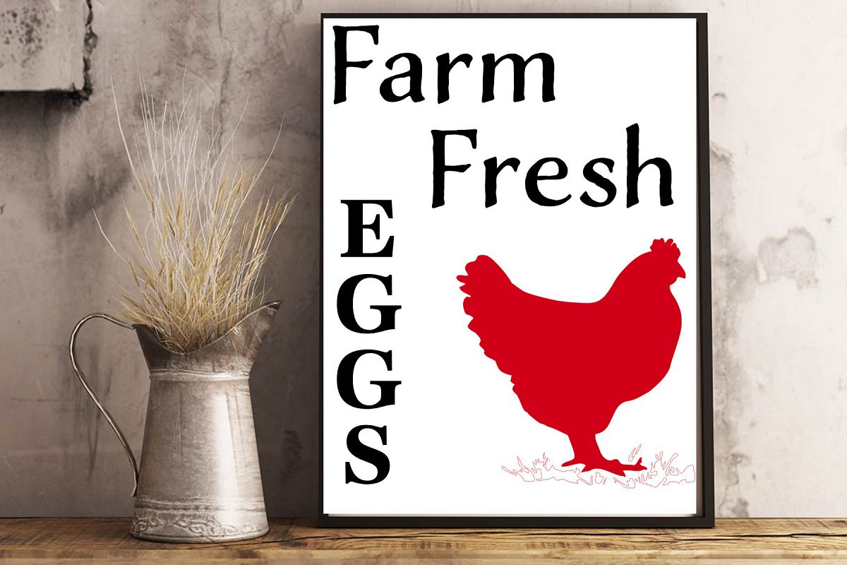 Farm fresh eggs with chicken example image 1